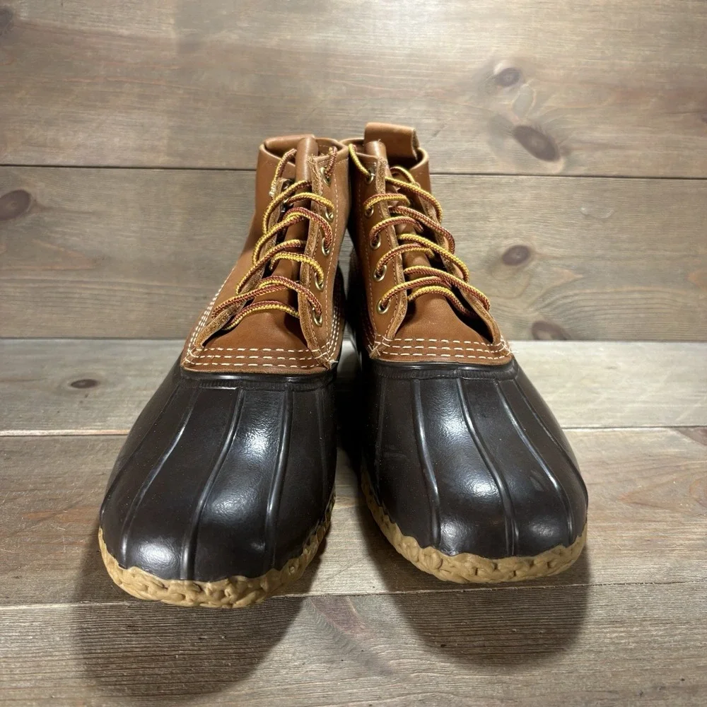 ll bean duck boots mens size 9 shoes brown hunting winter waterproof boots